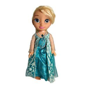 Disney Frozen Elsa Singing Doll 13" Snowflake Dress Light-Up Braided Hair